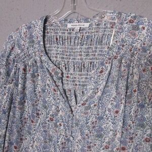 Rose & Olive Top  Plus 1X Floral‎ Dainty Popover Cottage Core  Boho Flowy